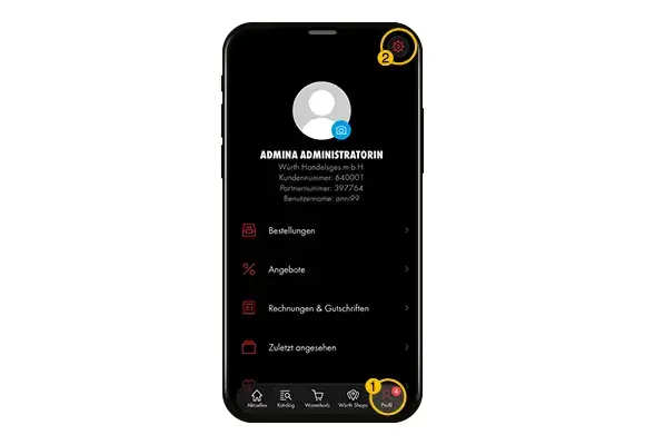 Würth App öffnen