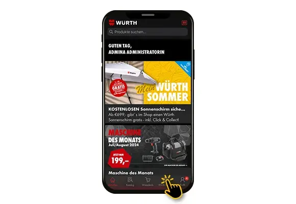 Würth App öffnen