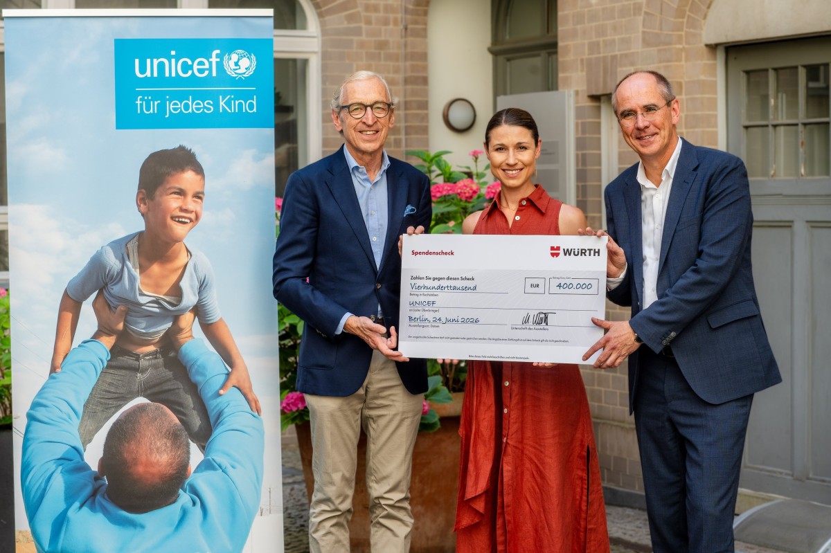 Würth-Gruppe fördert UNICEF-Programm mit 400.000 Euro