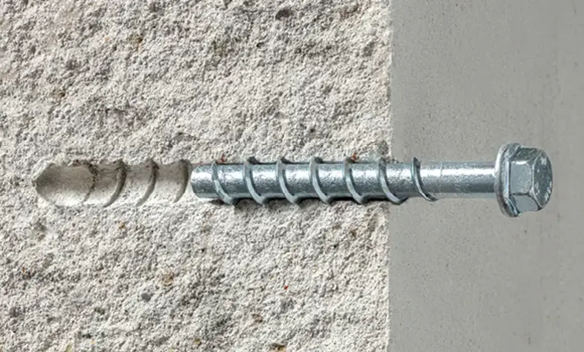Anwendung der W-BS Betonschraube in Beton für mittelschwere und schwere Lasten