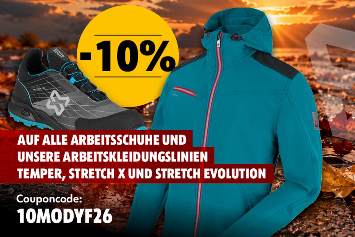 Sicher arbeiten. 10 % sparen.