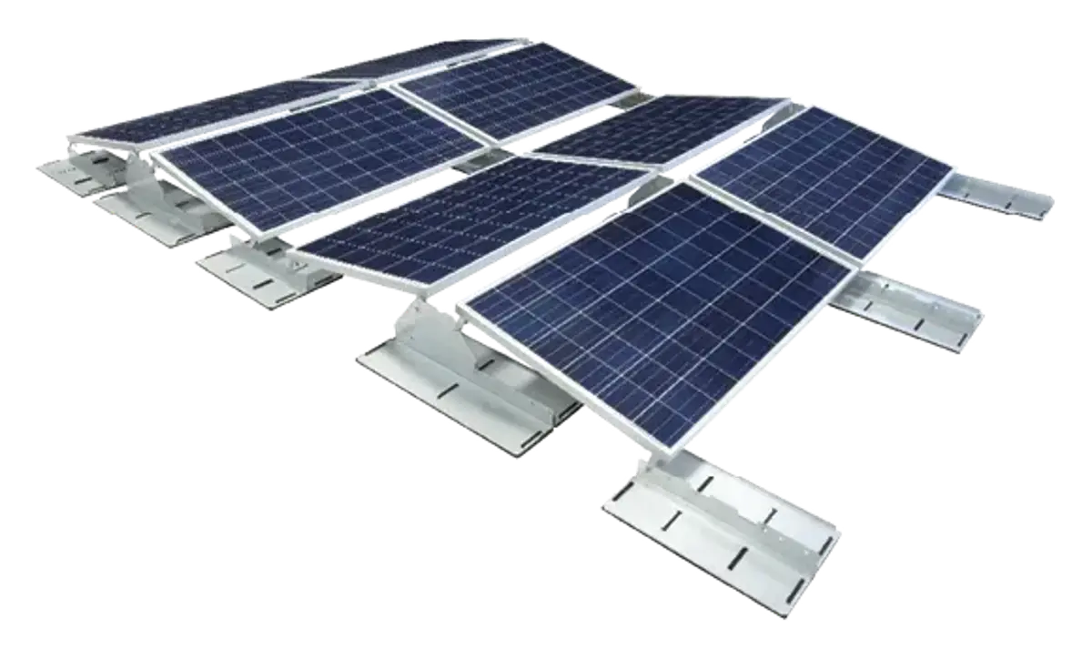 Aerodynamisches PV-Befestigungssystem für Flachdach
